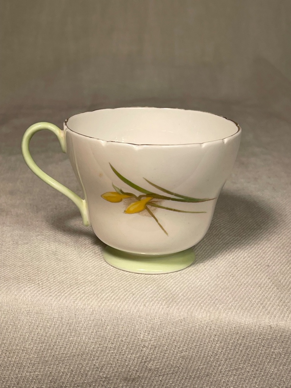 Tea Cup Floral Shelley Richmond Hand-Painted  with Yellow Daffodils
